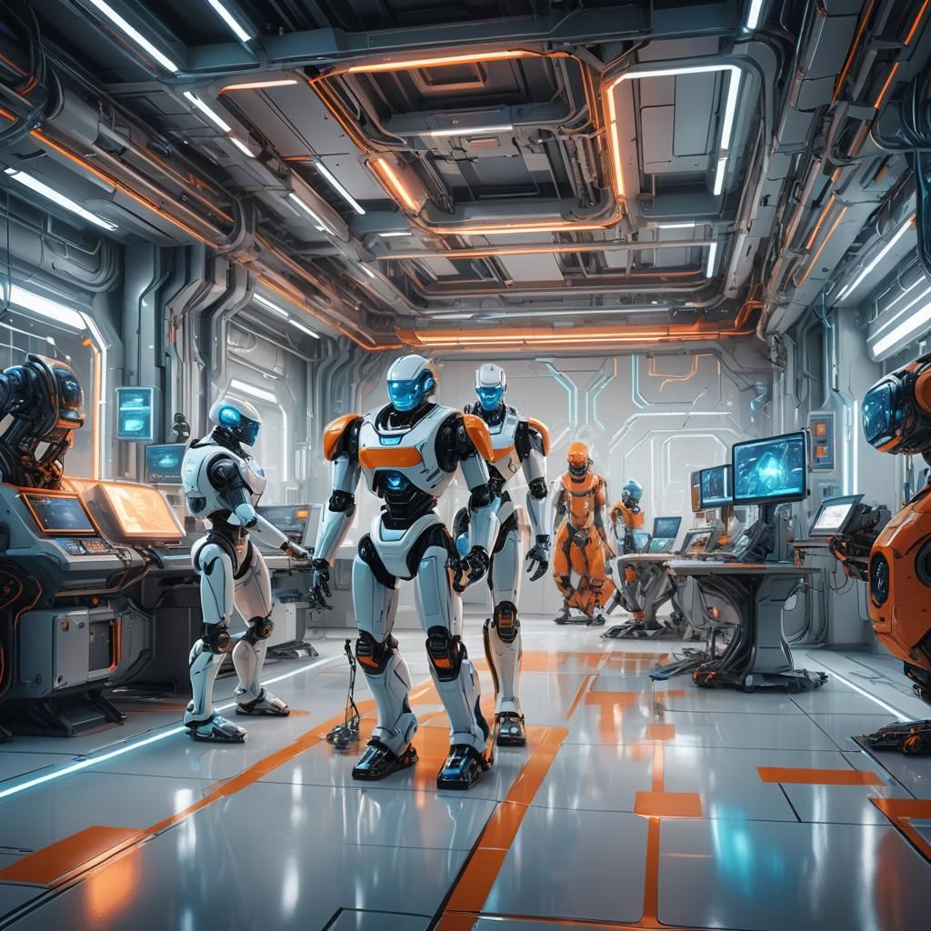 Robots and Scientists Collaborate in Futuristic Lab