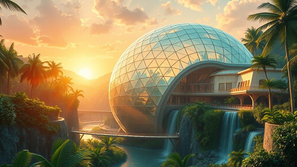 Tropical Eco-Luxury Resort in a Glass Dome Paradise
