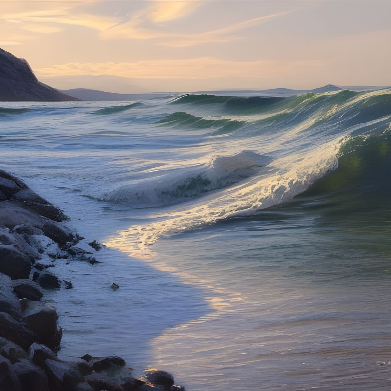 Realistic Water Study in Oil Paint