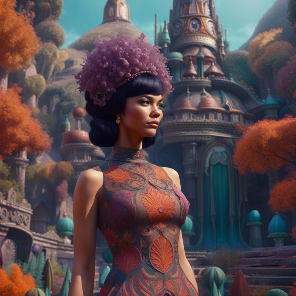 detailed 1960s fashion, detailed matte painting, deep color, fantastical, intricate detail, splash screen, complementary...