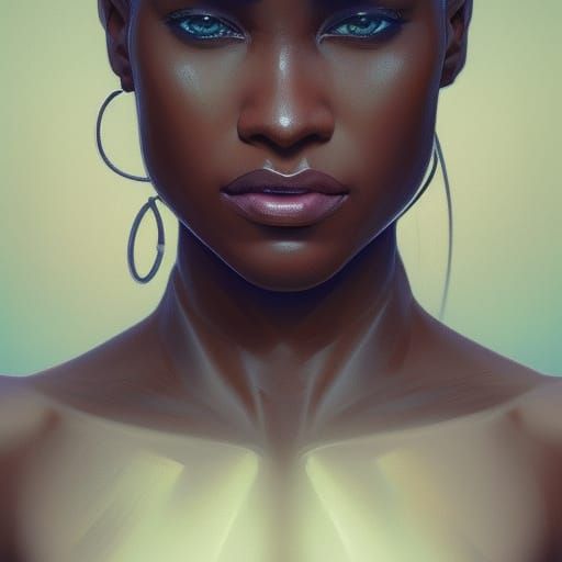 Nigerian Portrait in Hyperdetailed Art Style