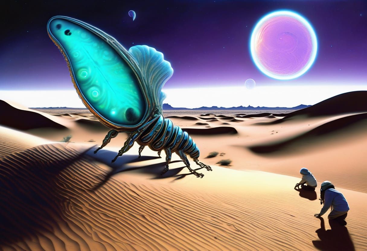 Alien Maternal Love in Ultraviolet Hues