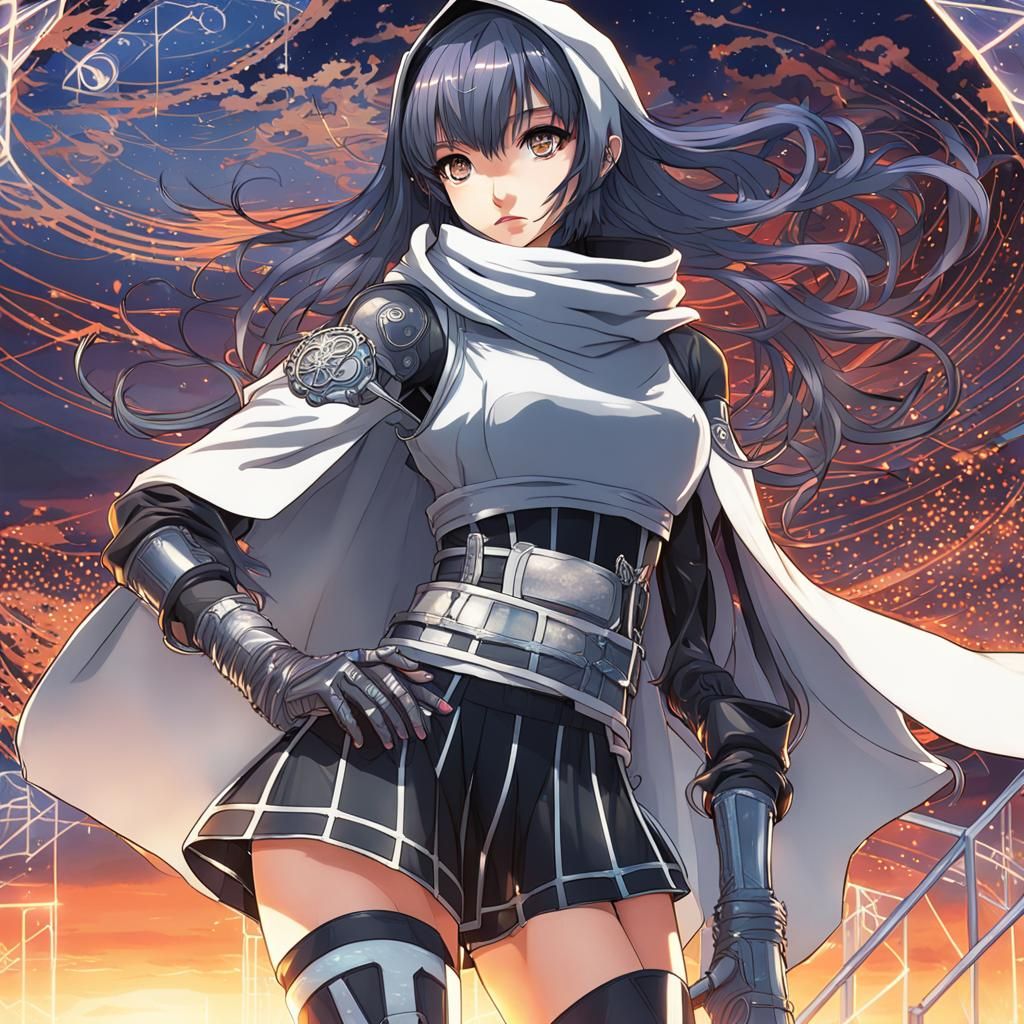 Anime Superheroine in Sleek Stealth Suit