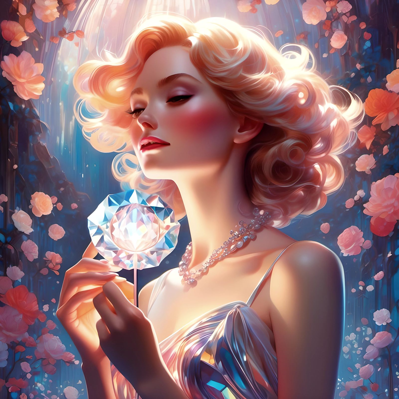 Mystical Crystal in Iridescent Shell, Magical Realism