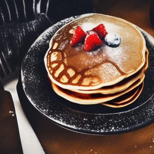 Pancakes with Honey and Sugar: Professional Food Photography
