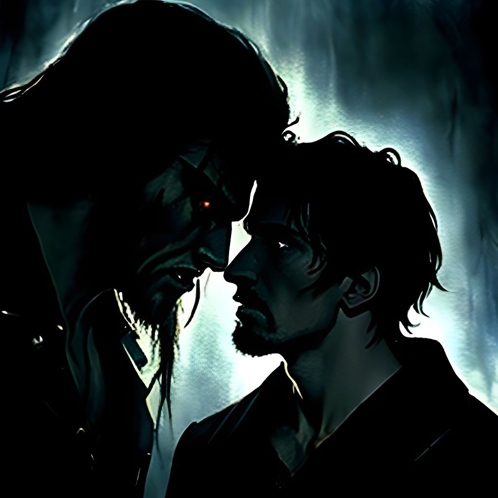 Beauty and the Beast in Sinister Watercolor