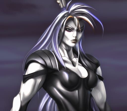 Kaiyn in 90s Anime Cel Shading Style