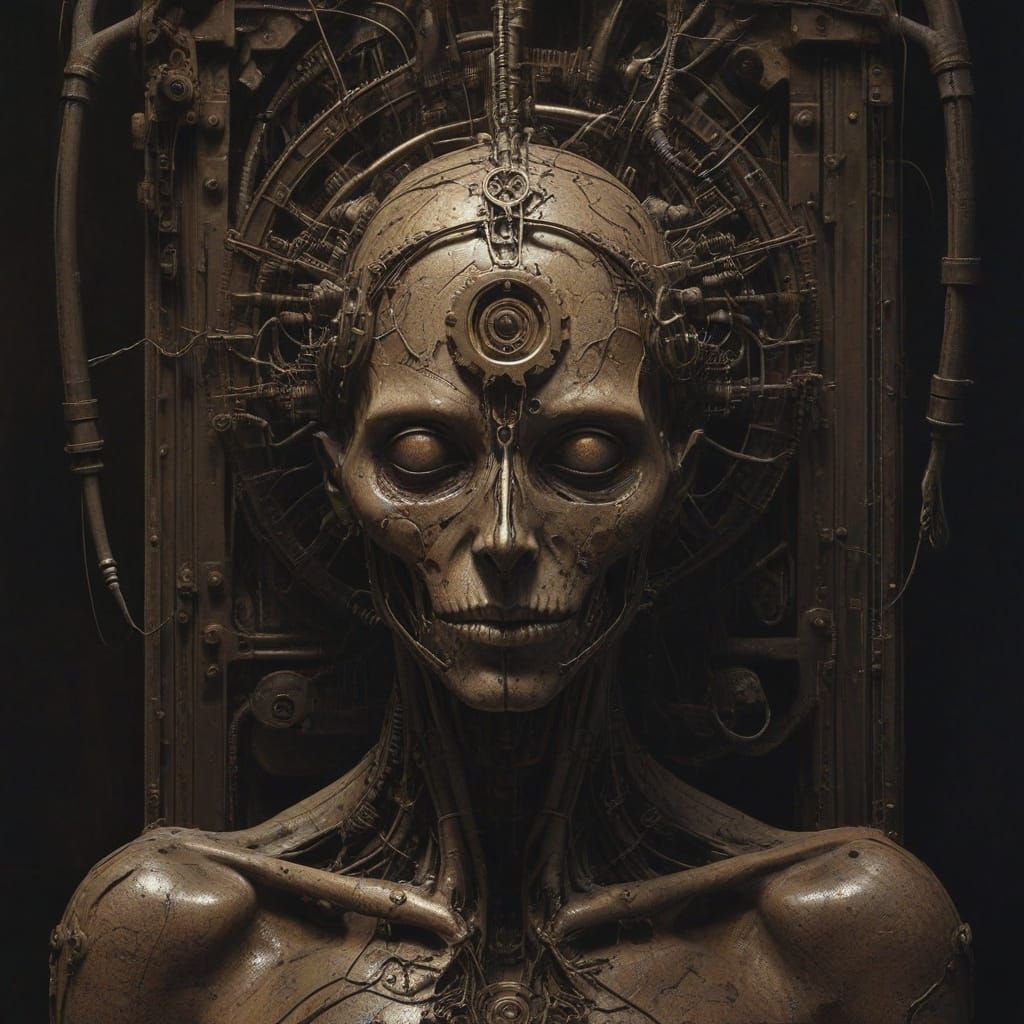 Tormented Soul in Decaying Clockwork Body, Sinister Art