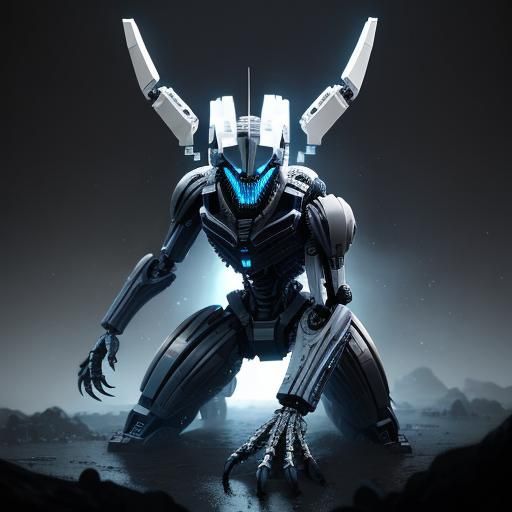Lego Xenomorph Mech in Futuristic Cinematic Style
