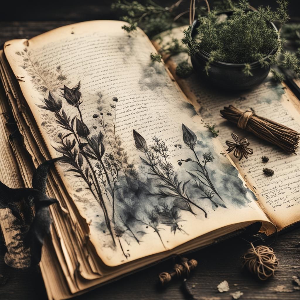 Vintage, botanical page