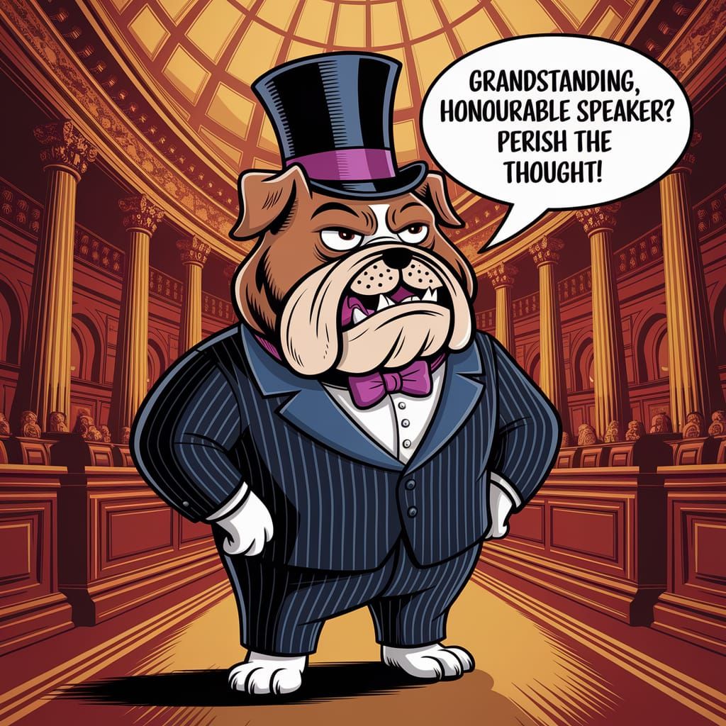 Satirical Bulldog in House of Lords