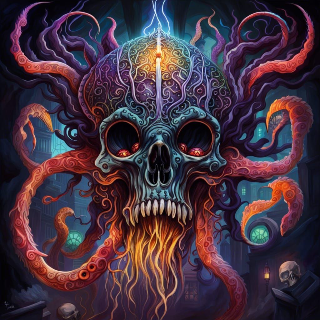 Eldritch Horror Dark Cityscape