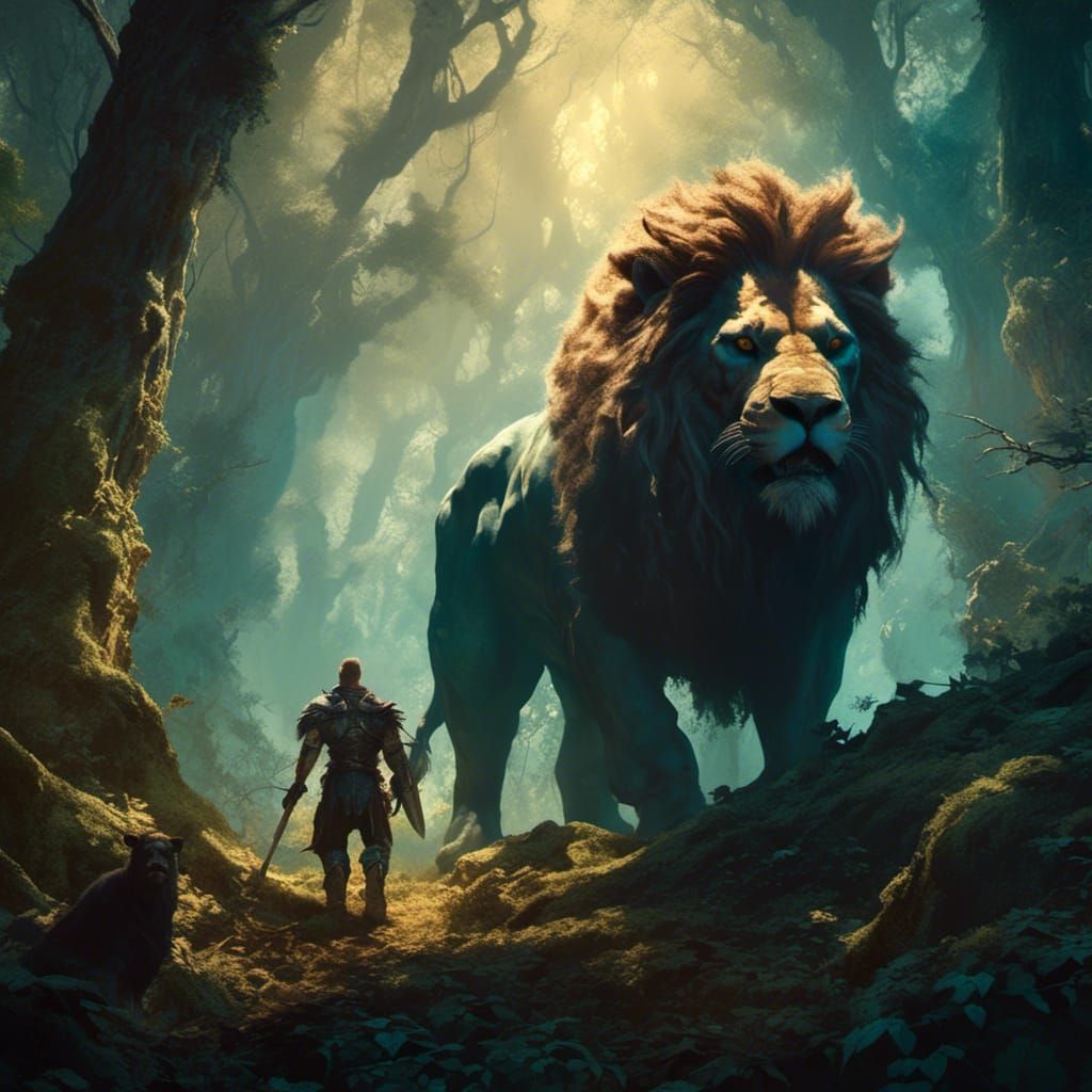 Mythological Creature in German Forest Concept Art