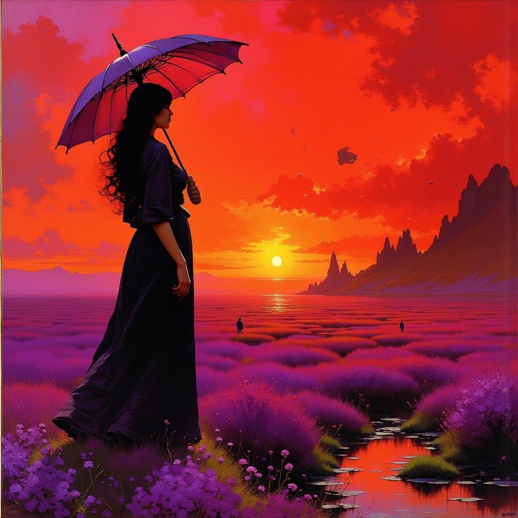 Cyberpunk Noir Double in Vibrant Hues