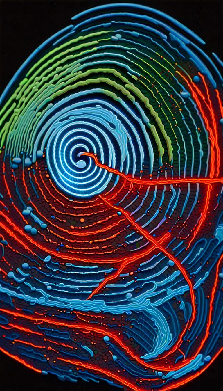 Electromagnetic Interaction: Earth and Sun in Neon 3D