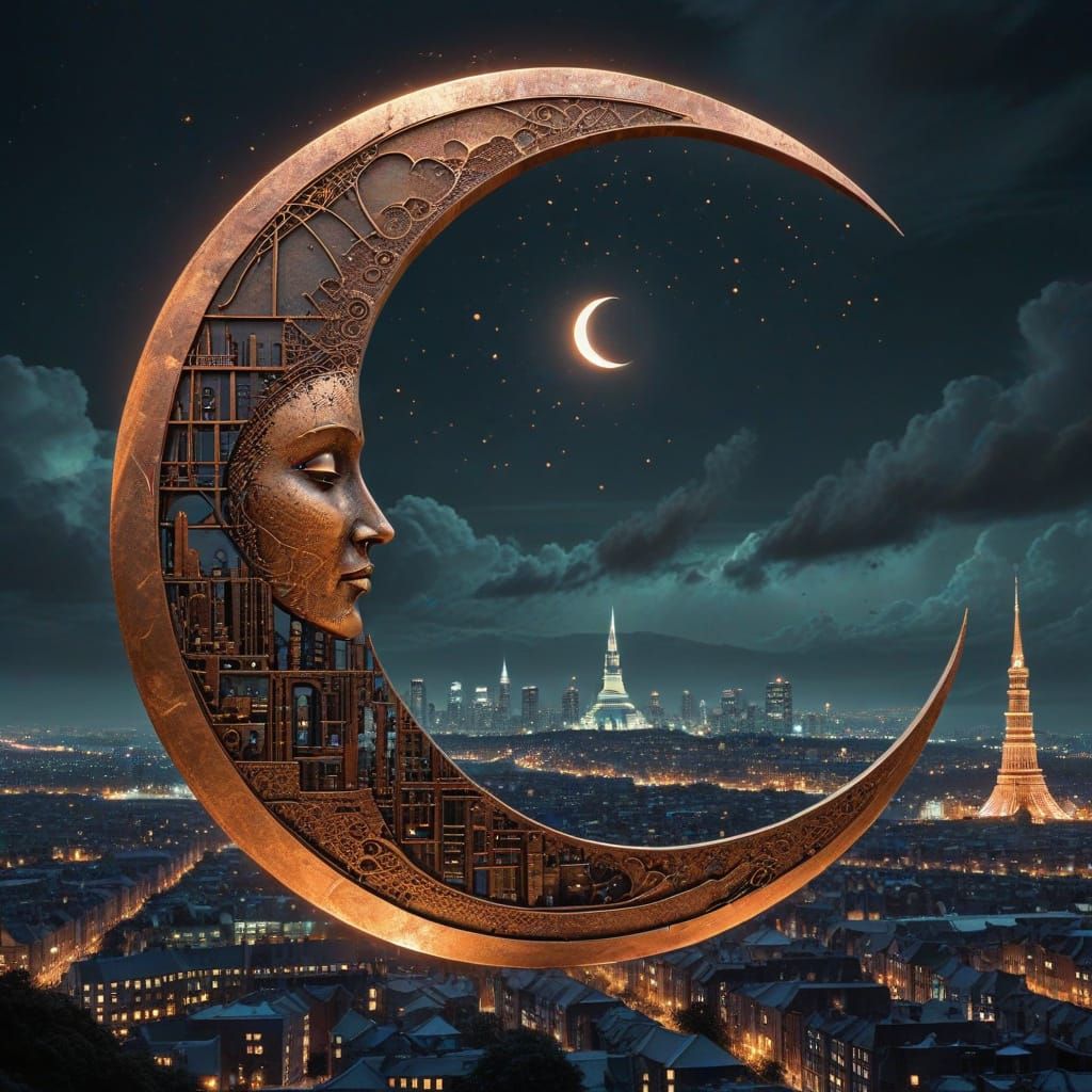 Copper Crescent Moon...