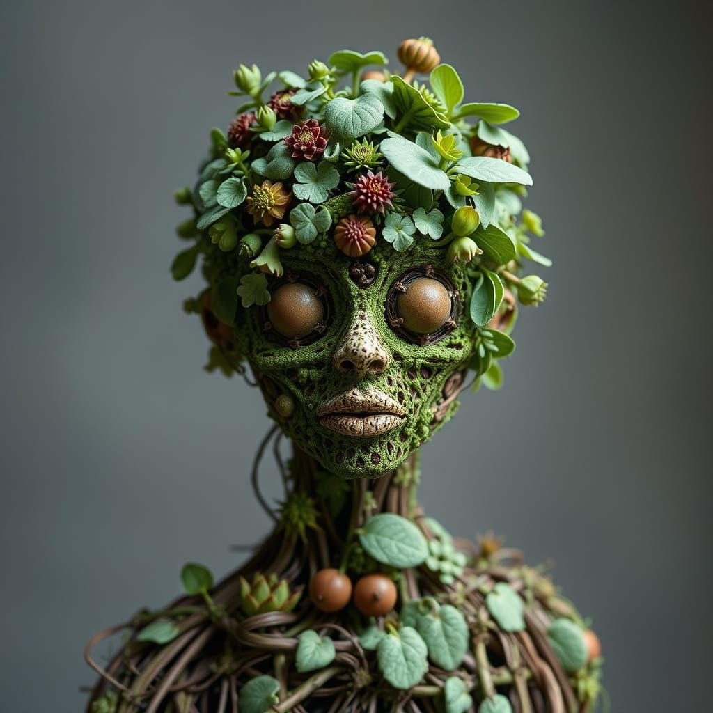 Detailed Plant Humanoid Photography