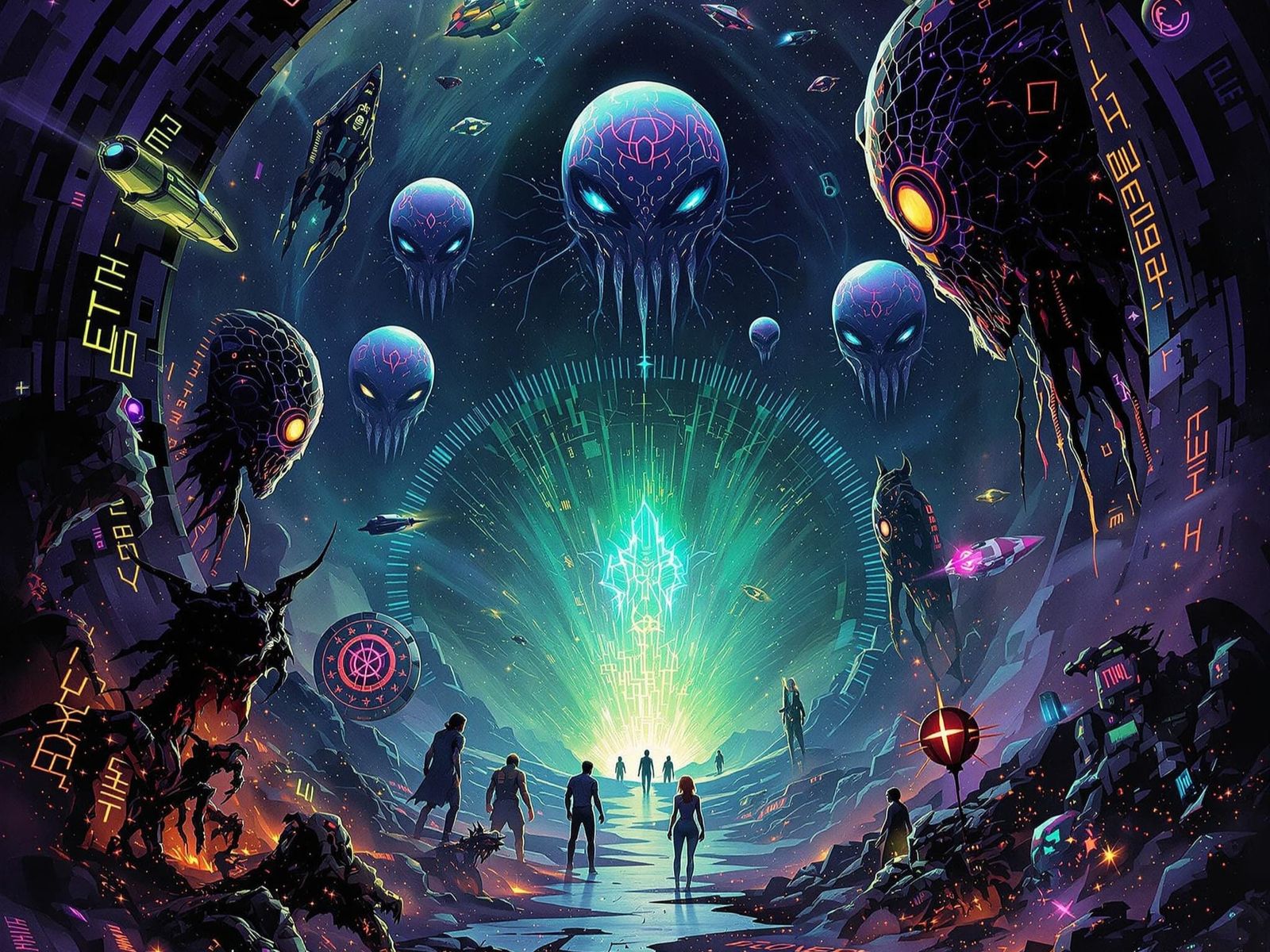 Cosmic Horror Gate to Far Realm: Splash Art