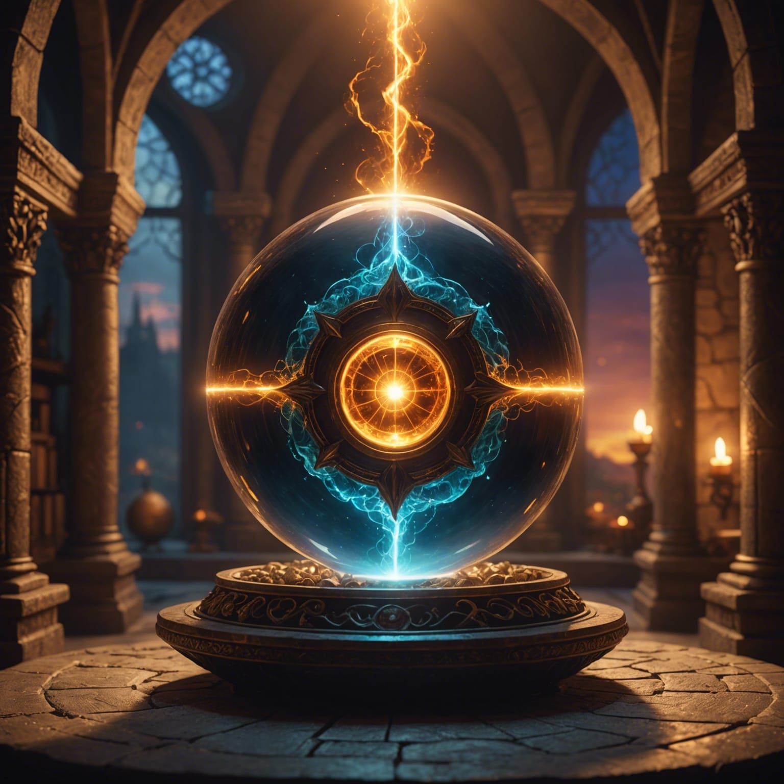 Pulsing Magical Orb in Wizard Sanctum