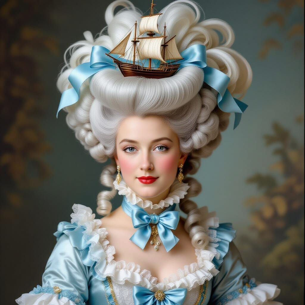 Marie Antoinette's Rococo Sailing Ship Wig