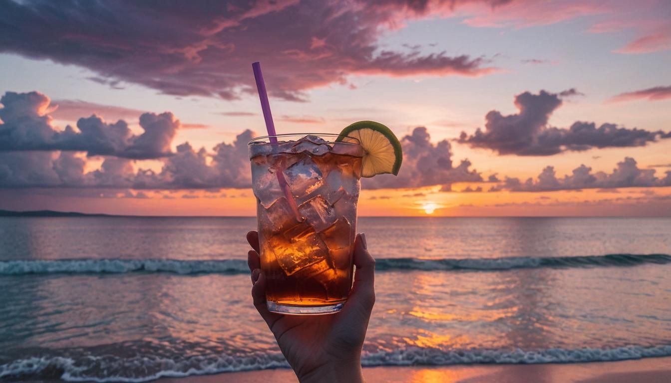 Long Island Iced Tea at Sunset