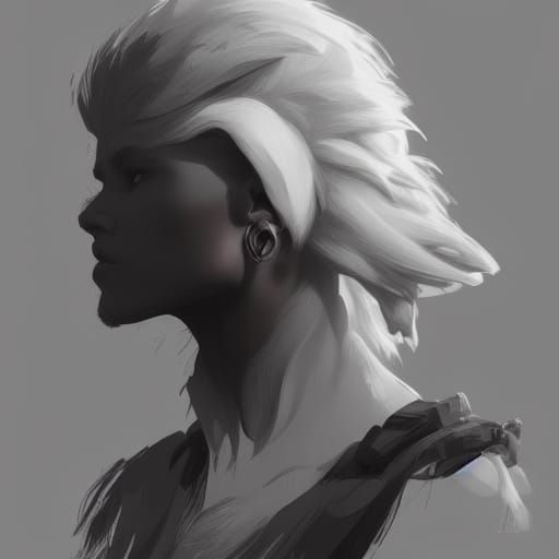 Detailed Furry Portrait in an Art Nouveau Style