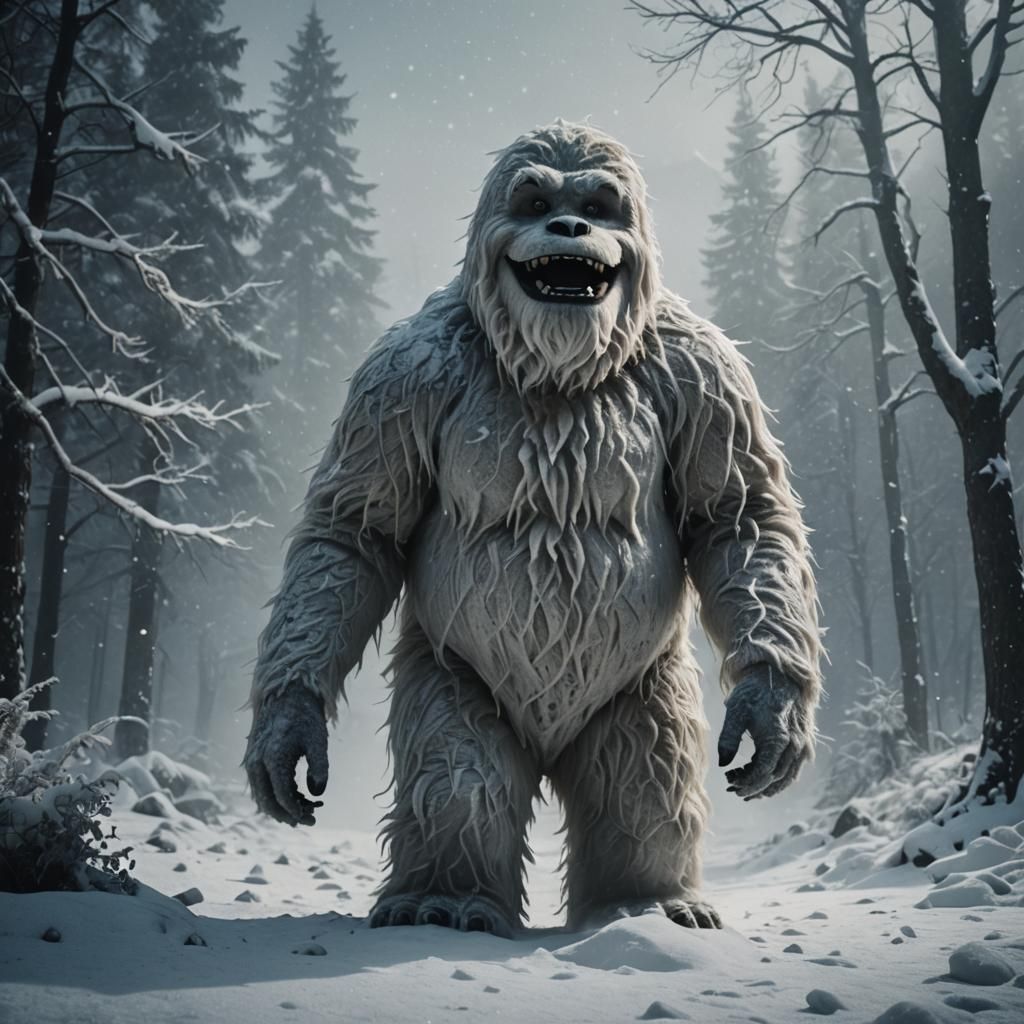Abominable Snowman Emerges from Himalayan Mist