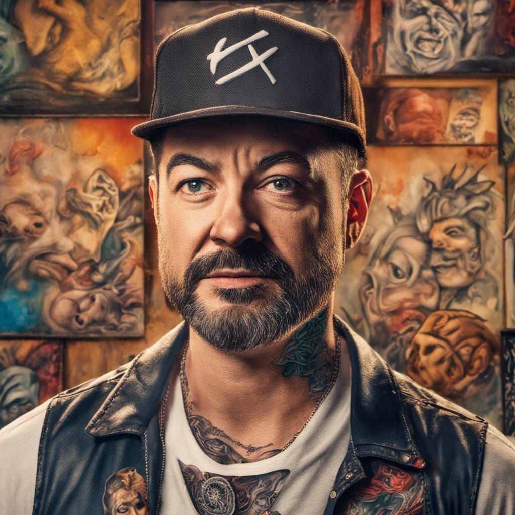 Jimmy Kimmel as Tattoo Artist: Hyperrealistic Portrait