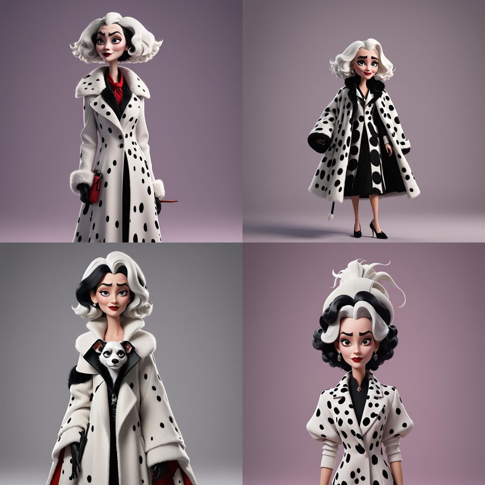Cruella De Vil: Pixar-Style 3D Digital Art