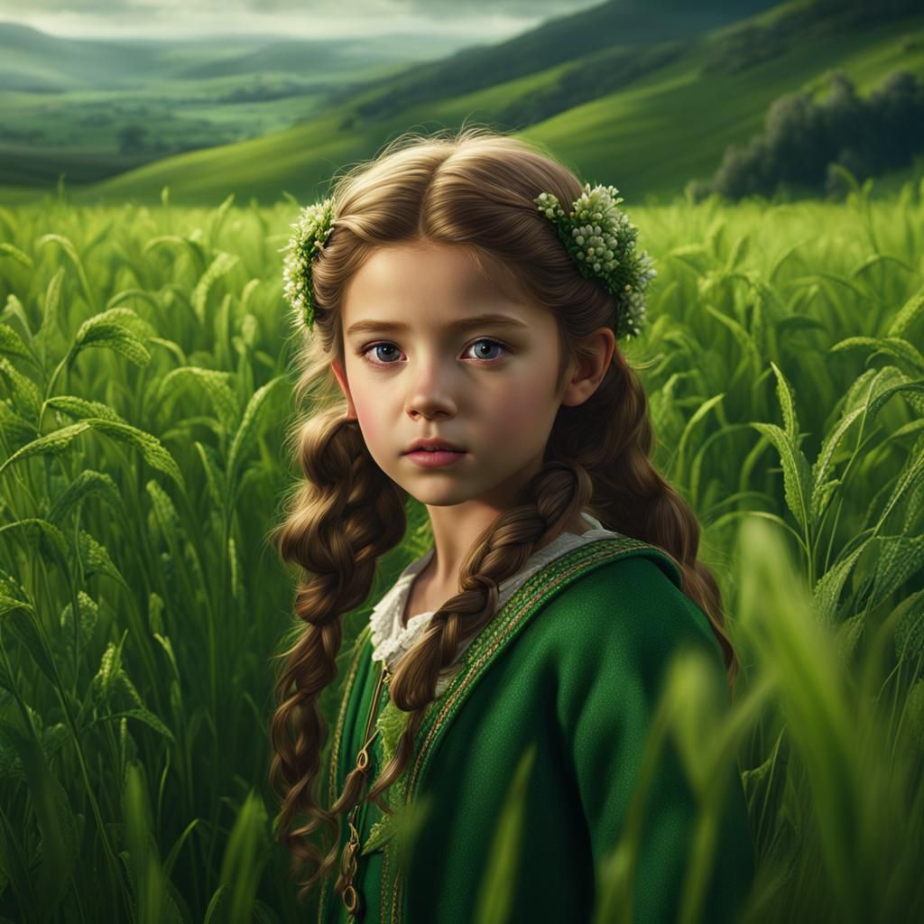 Hyperrealistic Portrait of a Girl in Scotland