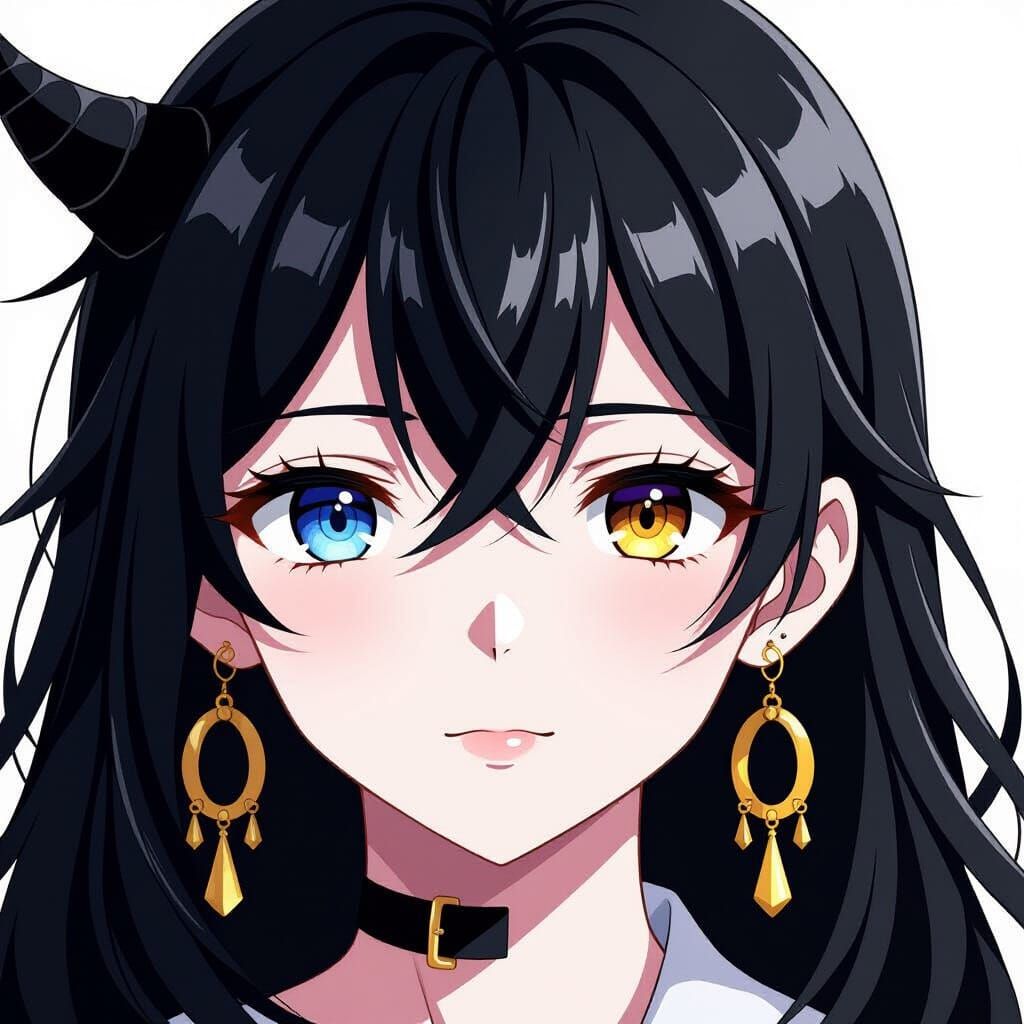 Anime Character with Duality in Digital Illustration