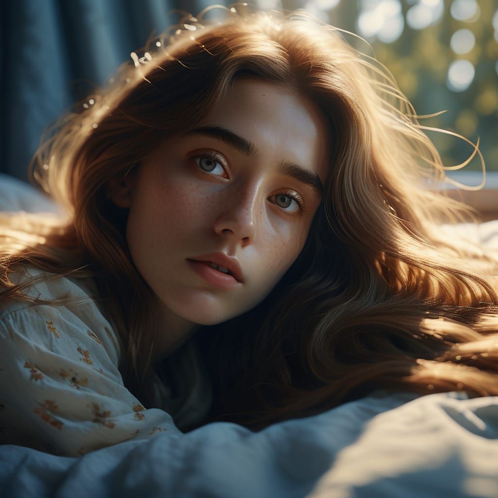 Woman in Intimate Repose, Yigal Ozeri-Inspired Hyper-Realism