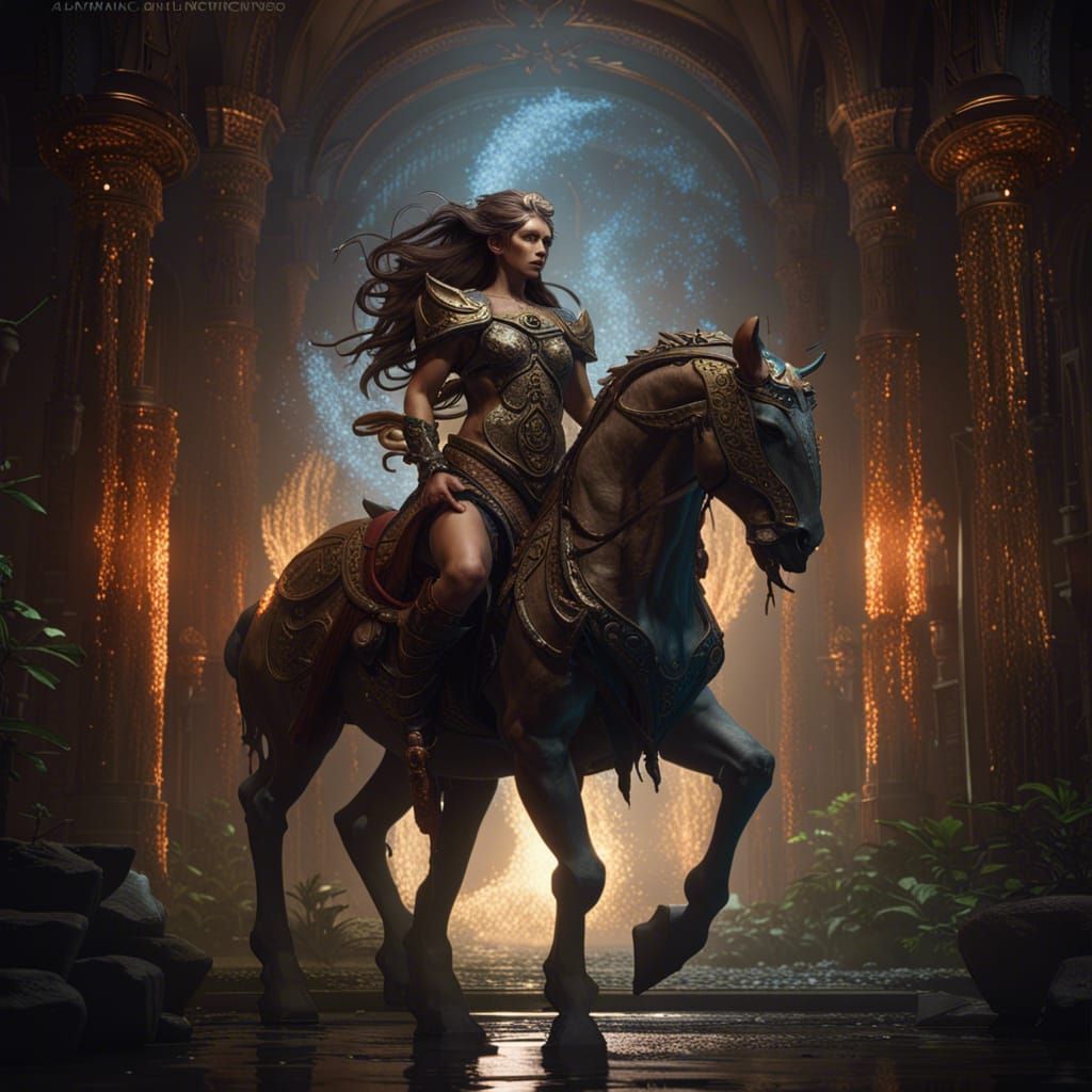 Kheiron Centaur in Dark Fantasy Style