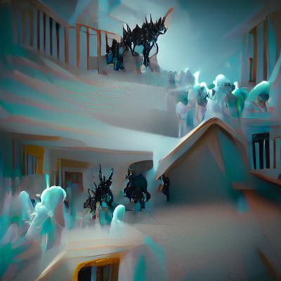 Demons Follow You Home in Matte Painting Style