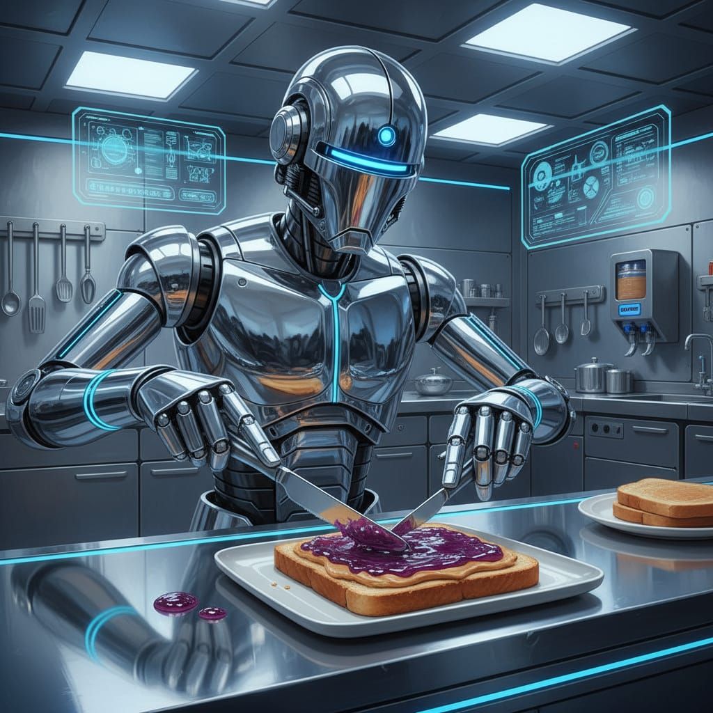 Elvis's Robot Makes PB&J in Futuristic Kitchen