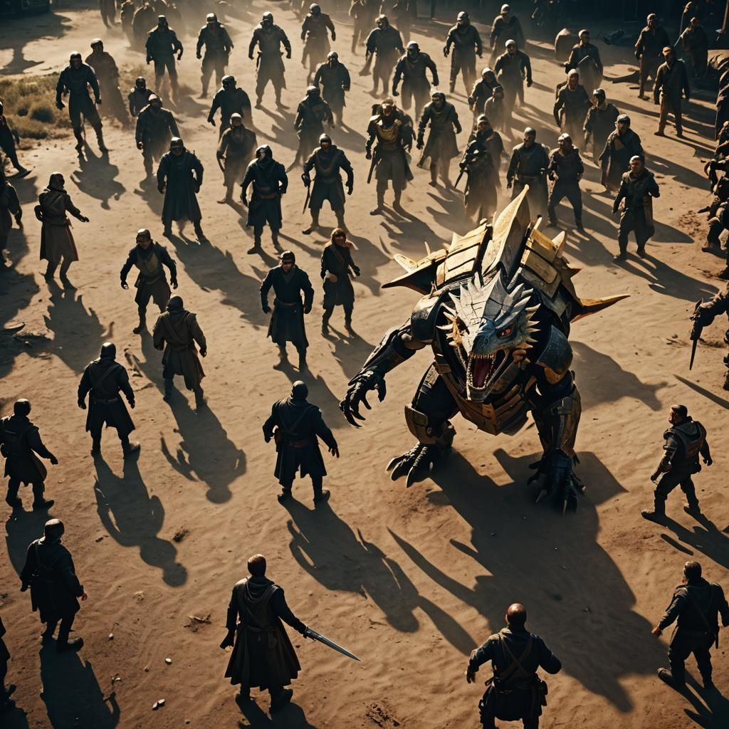 Epic Battle Between Light and Darkness