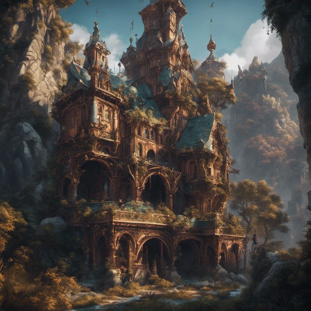 Fantastical Matte Painting in Deep Color