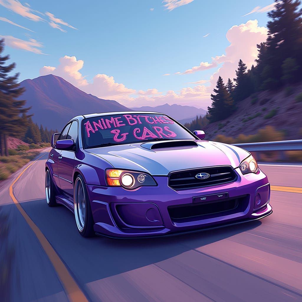 Sleek 2005 Subaru Legacy GT Speeds Down Winding Road in Vibr...