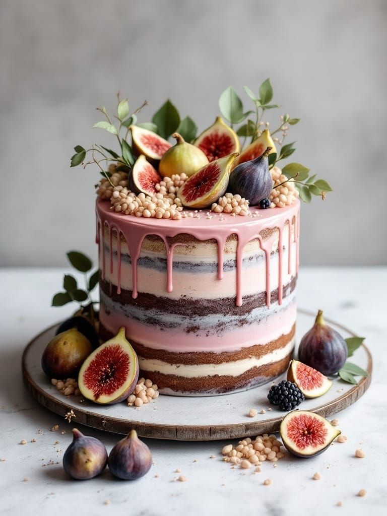 Surrealistic Cake Art in Monochromatic Hues