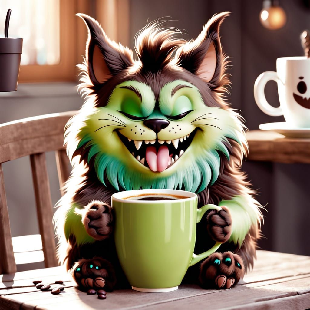 morning coffee monster
