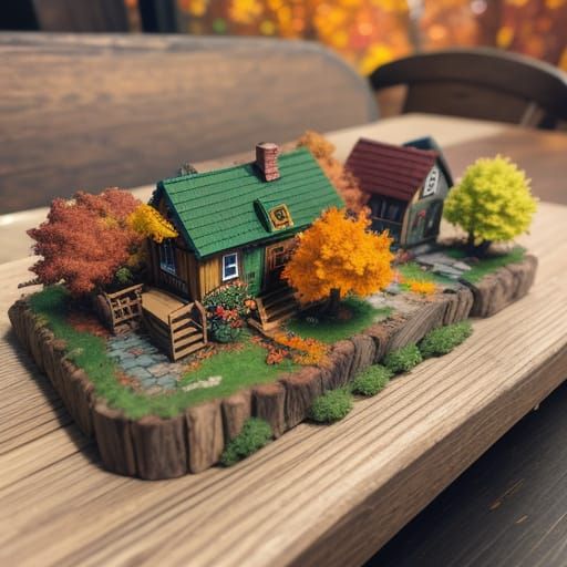 Miniature Autumn Worlds in Detailed Concept Art