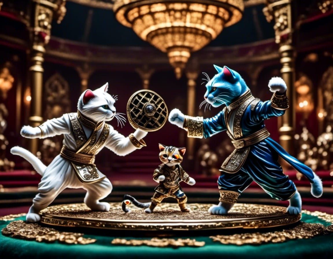 Epic Feline Martial Arts Showdown