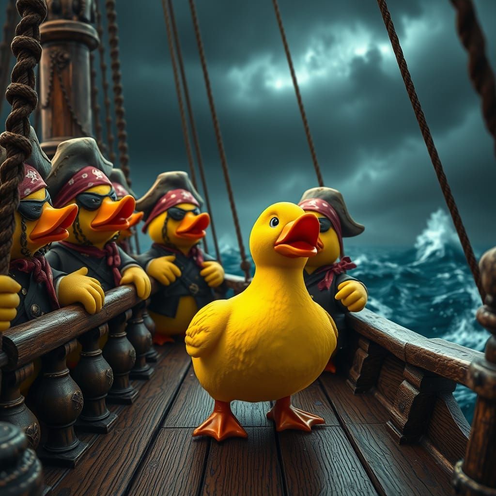 Rubber Duck Pirates Sail the High Seas in Whimsical Digital ...