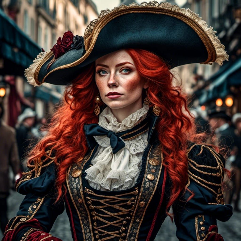 Red-Haired Musketeer: Steampunk Photoillustration