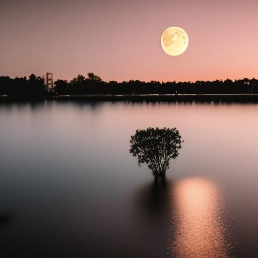 Moonlit Water: Night Photography with Bokeh