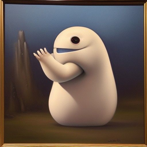 Baymax as Oil Painting by James Gurney