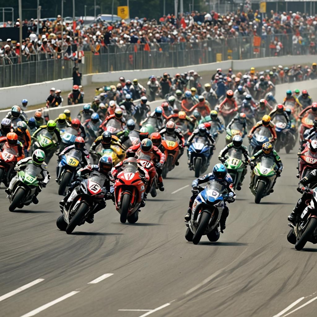 High-Speed Motorcycle Racing Image