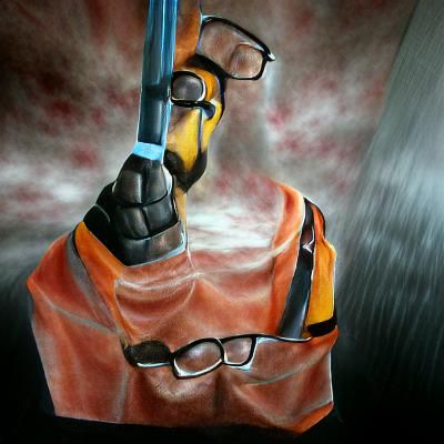 Hyperrealistic Gordon Freeman Portrait