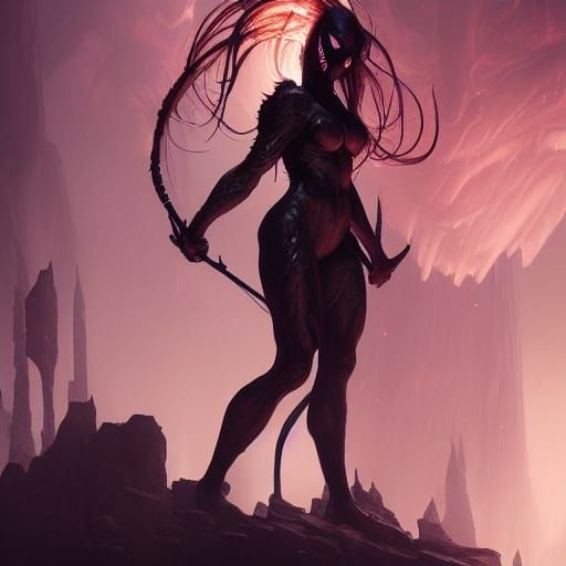 Spider Centaur Girl in Dark Fantasy Style