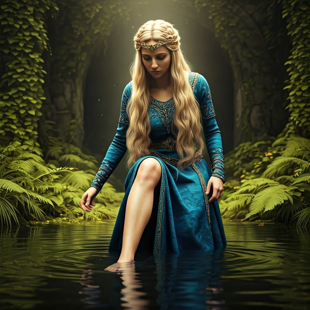 Celtic Goddess Divona at the Spring